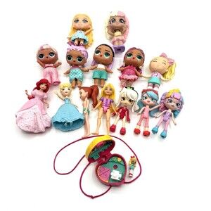 Huge Lot Dolls Mini‎ Girl Toys LOL Shopkins Polly Pocket Disney Princess